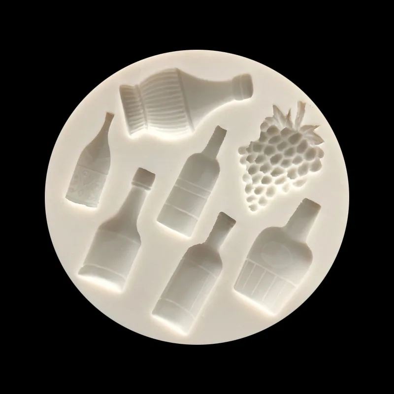 

Red Wine Bottle Grape Shape Silicone Mold DIY Fondant Cake Mold Baking Tools