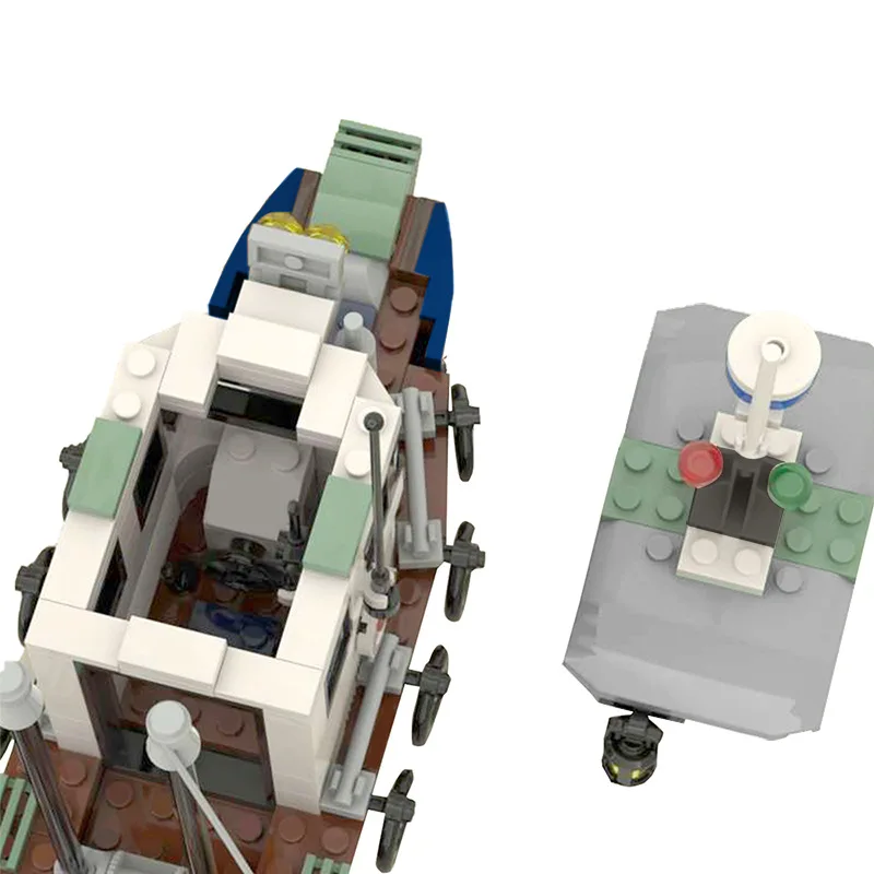 

DIY Buildmoc Small Fishing Boat Puzzle Assembly Blocks Building Blocks Star Wars Minifigures