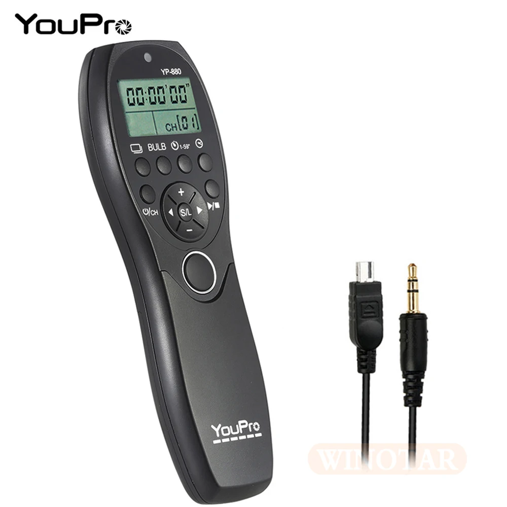 YouPro YP-880 DC2 для Nikon D750 D7100 D7200 D600 D610 D5500 камера проводной спуск затвора таймер