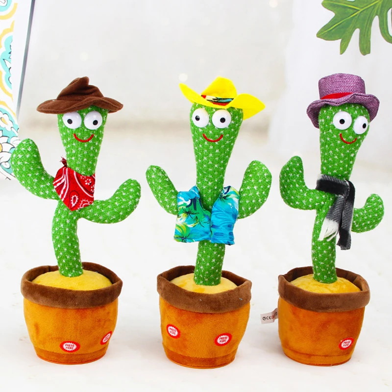 

Dancing And Twisting Cactus Plush Doll Babies Cactus That Can Sing And Dance Voice Interactive Twisting Toy For Kid Plush Toy