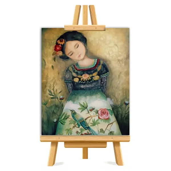 

Sleepy Asian Girl Picture DIY Painting By Numbers Colouring Zero Basis HandPainted Oil Painting Unique Gift Home Decor