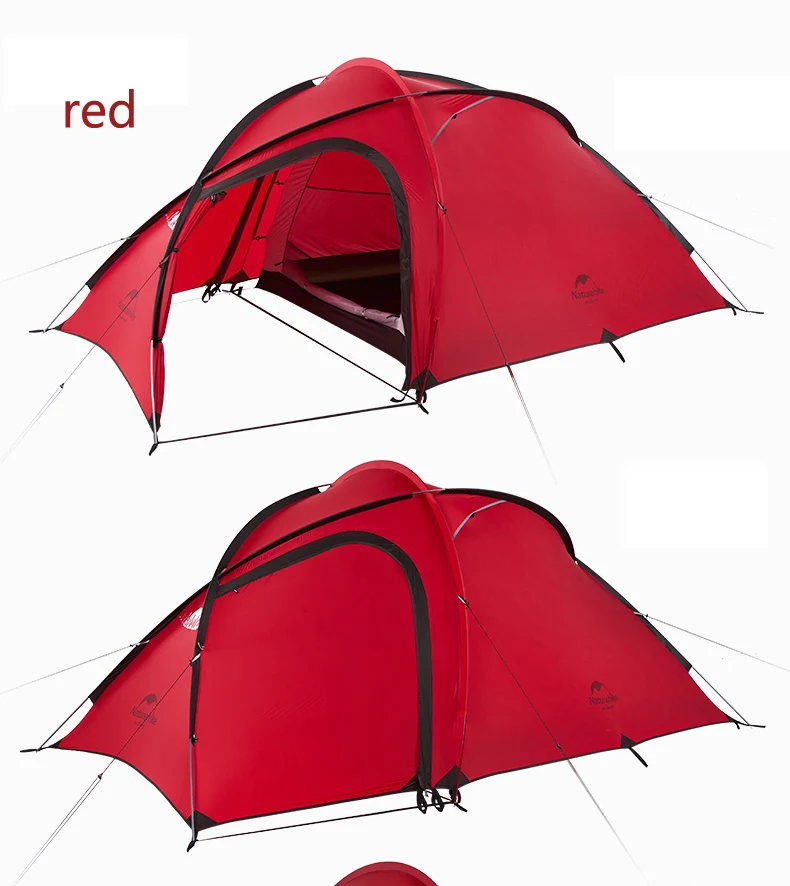 Naturehike Hiby серии 20 силиконовые 3 человека палатки непромокаемые Сверхлегкий Открытый Кемпинг семья Туризм туристическая палатка с бесплатным ковриком