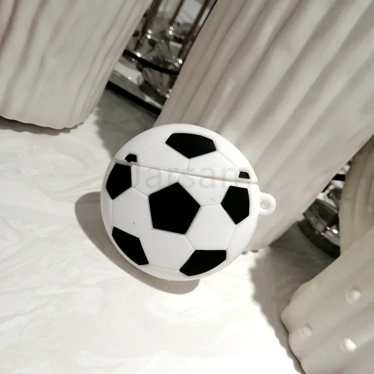 football Чехол s для Apple AirPods 2, мягкий мультяшный беспроводной чехол для наушников Air Pods, чехол для зарядки Airpods, силиконовый чехол - Цвет: football