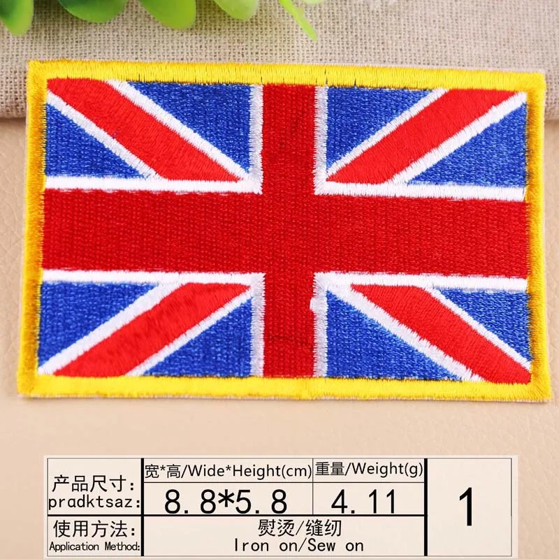 UK USA Iseal Australia Greece National Flags Embroidery Patches Sew On Iron Patch Badge for Baby Hats Clothes Fabric Applique | Детская