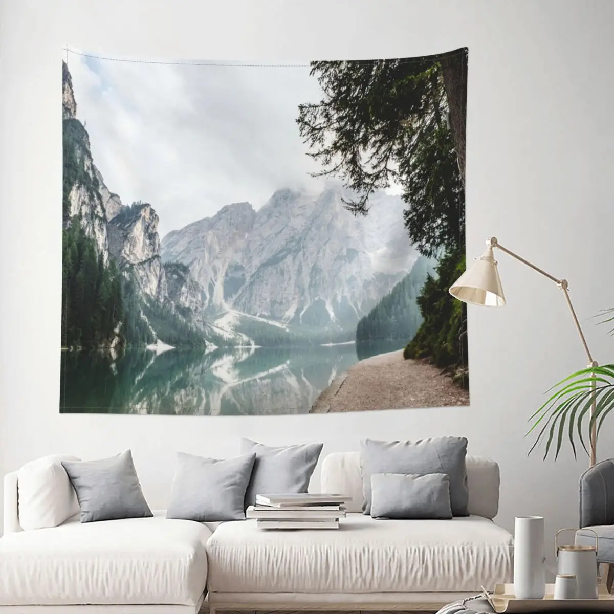 

Mountain Lake Hideaway Vacation Nature Photography Tapestry Forest Decoration Wall Room Home Decor Hanging Bedroom Kawaii Cute