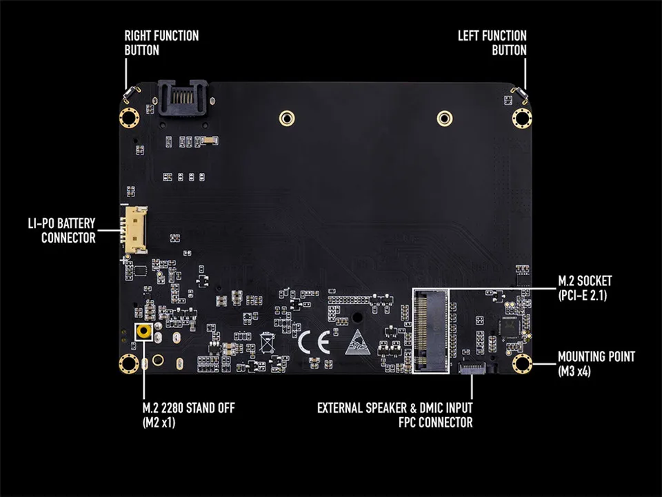Smartfly Khadas Captain Carrier Board для Edge Rockchip RK3399 ARM SBC/одноплатный компьютер 4 Гб LPDDR4 поддержка Linux Ubuntu