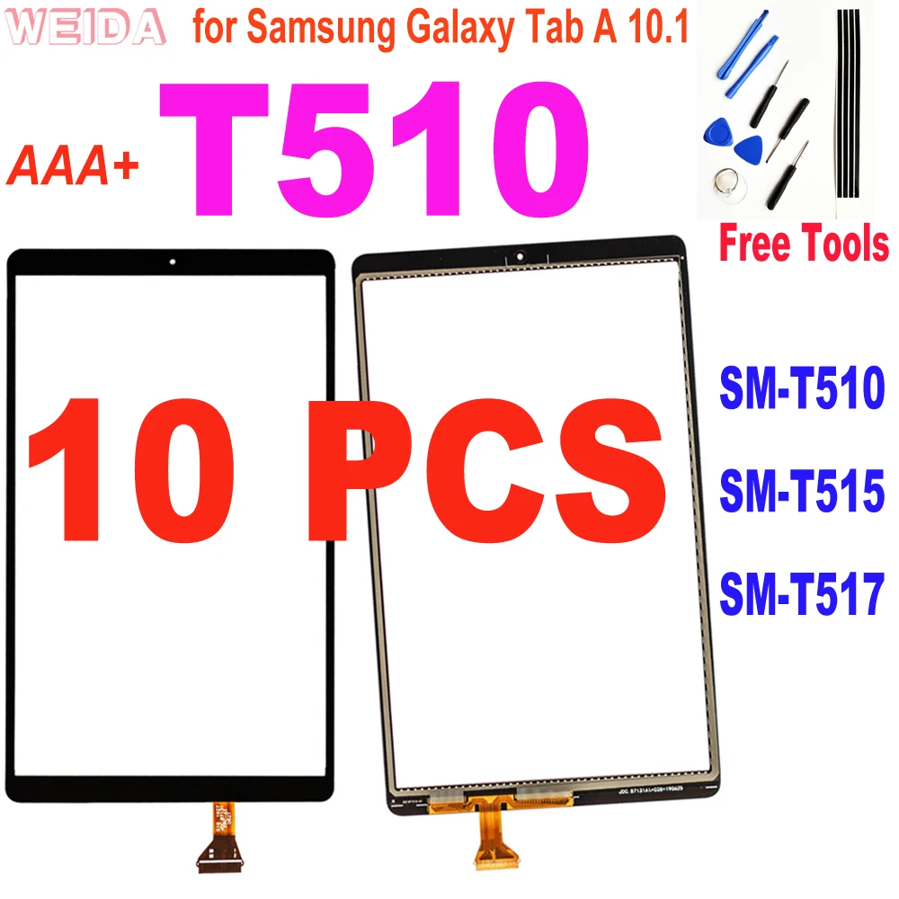 10 шт. AAA + сенсорный экран для 1 &quotSamsung Galaxy Tab A 2019 T510 T515 T517 SM дигитайзер замена