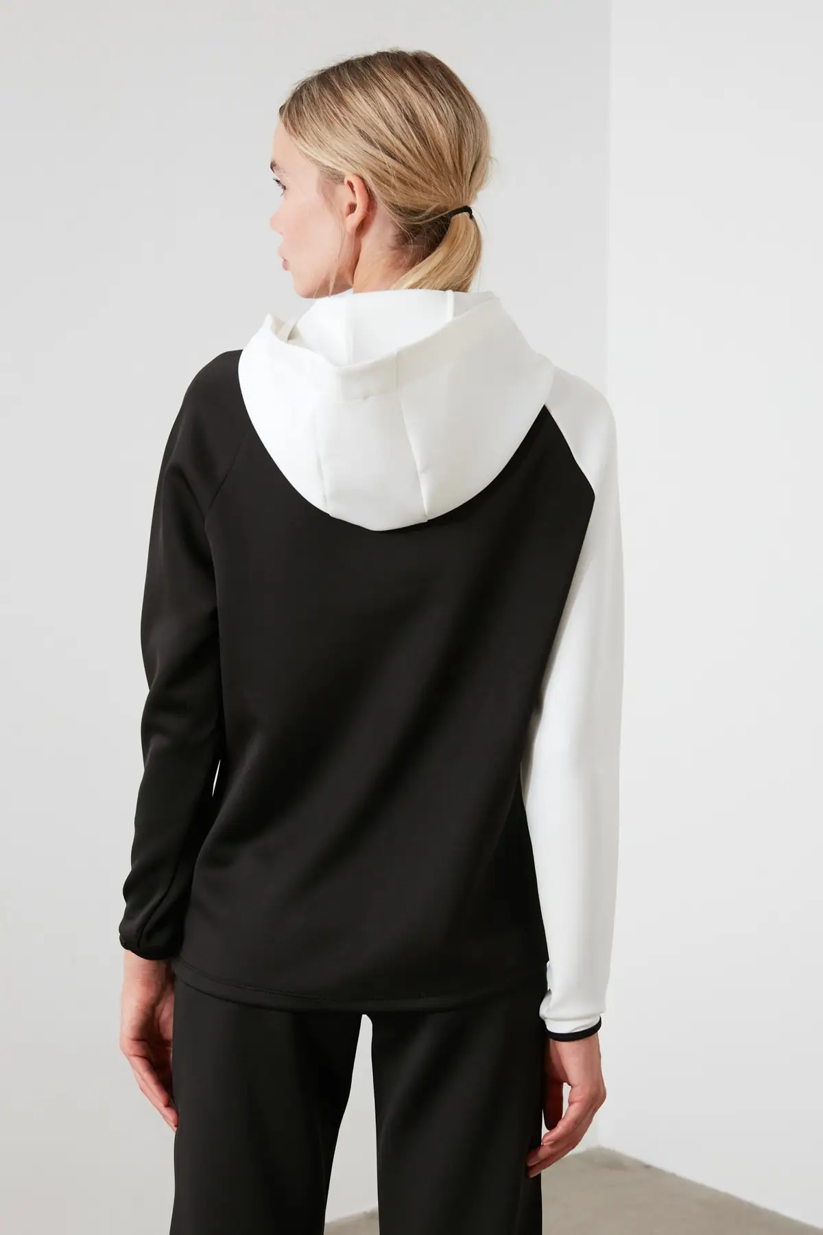 

Trendyol With Color Block Hooded Basic Sports Sweatshirt TWOAW21SW0078