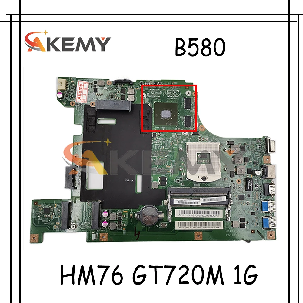 

Материнская плата Akemy B590 B580 для ноутбука Lenovo B580 V580C B590, материнская плата PGA989 HM76 GT720M 1 ГБ DDR3 100%, протестированная работа