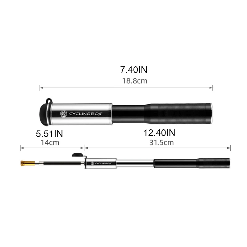 Портативный выдвижной велосипедный насос высокого давления ручной надежный