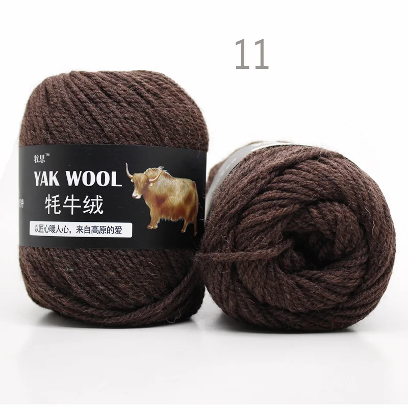 11 15pcs 15 шт. х 100 г шерстяная пряжа для ручного вязания свитера шерсть яка кроше пряжа игла 4,5 мм 3 слойная тонкая окрашенная - Цвет: 11 15pcs