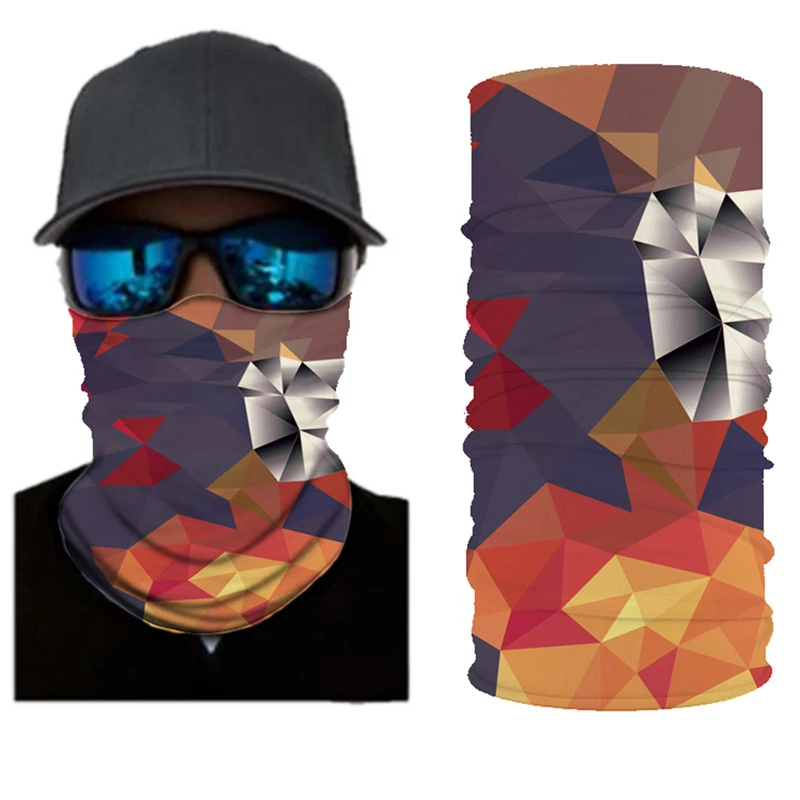 Бесшовный шарф для рыбалки с 3D рисунком черепа походная бандана Шейная маска