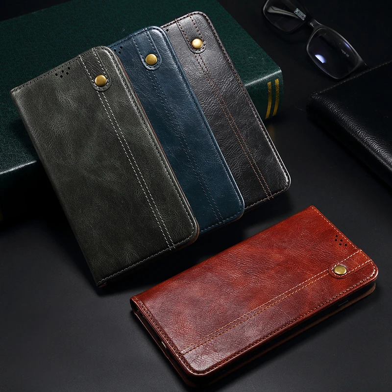 

Luxury Leather Case For Poco F3 Case For Xiaomi Poco M3 Cover For Poco X3 NFC Case For Poco X3 Pro coque Magnetic Oil wax Wallet
