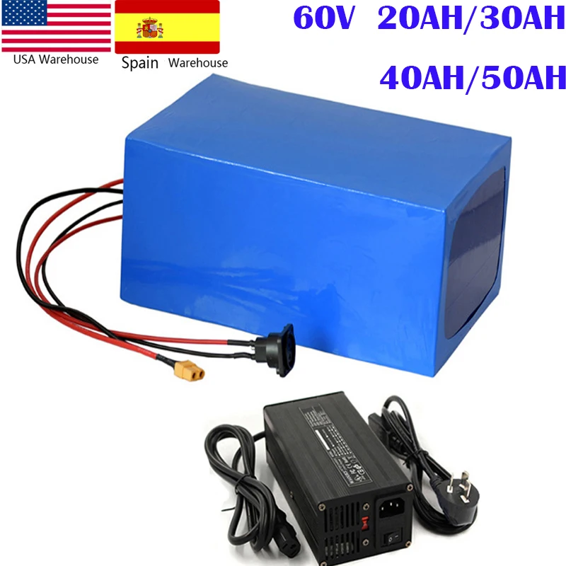 electric bicycle battery 60v 25ah 3000w 18650 lithium ion scooter packs bateria 60 Volt 20AH 30AH 40AH 50AH | Спорт и развлечения