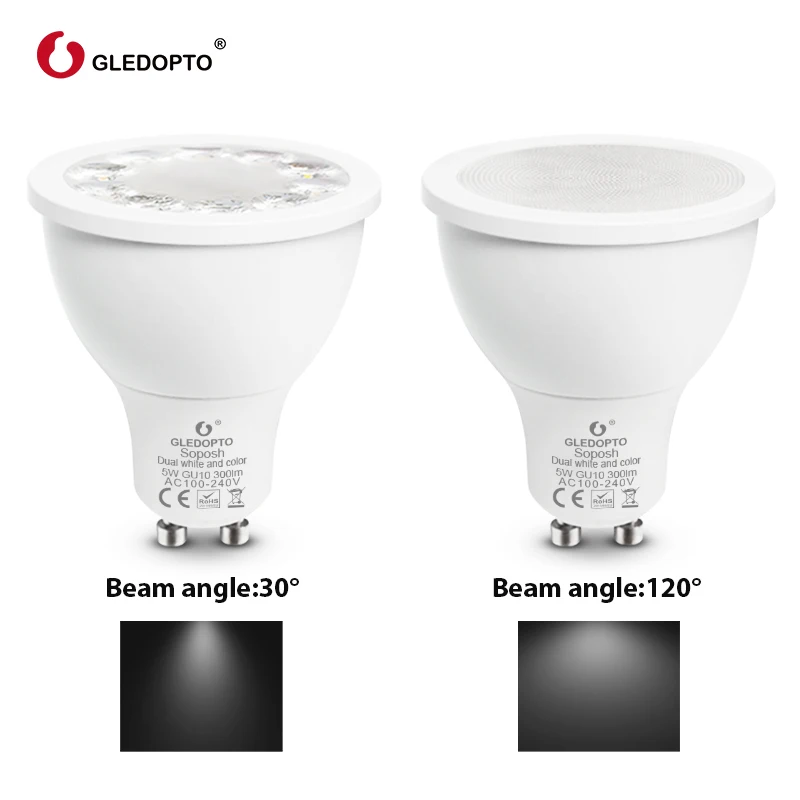 G светодиодный OPTO Zigbee 3 0 RGB + CCT 5 Вт GU10 Умный домашний Светодиодный точечный