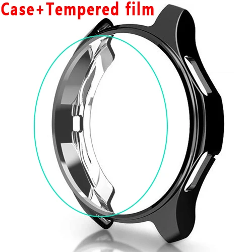 Black TF Чехол для samsung Galaxy Watch 46 мм 42 мм/gear S3 frontier, мягкий бампер, аксессуары для умных часов, защитный чехол со стразами - Цвет: Black TF