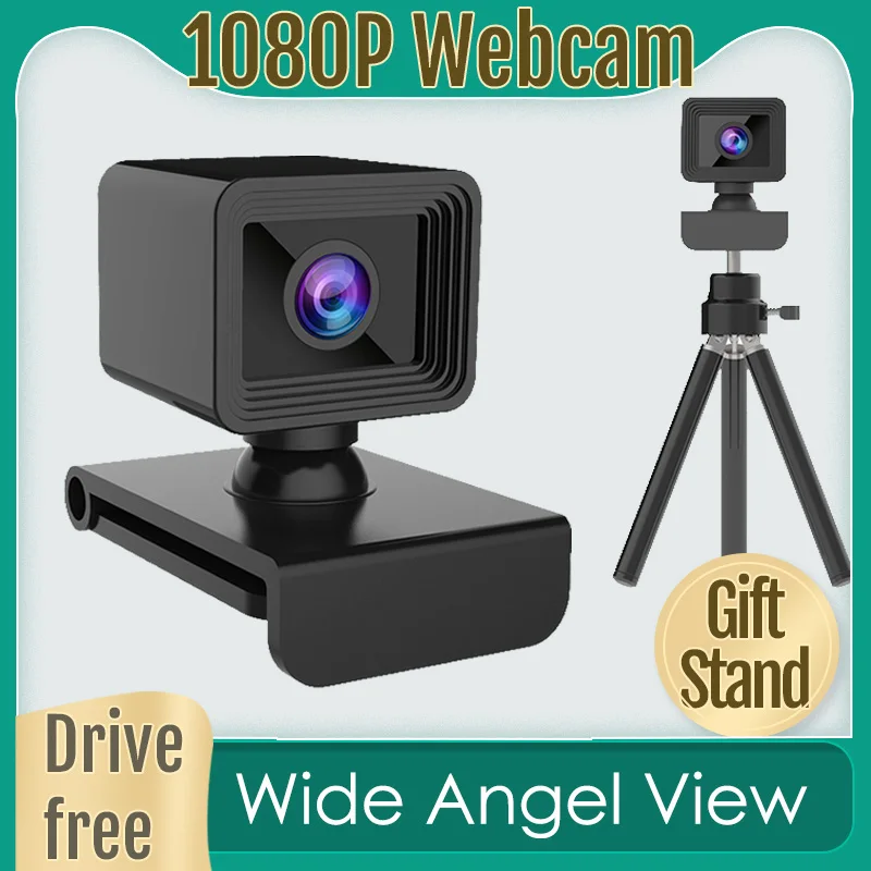 

Webcam 1080p, Web Camera With Microphone For PC, USB Web Cam For Computer, 2 Mega Pixels, 1920x1080 Resolution, FHD CMOS Sensor