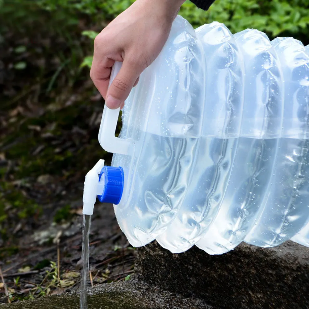

10L Outdoor Collapsible Water Bag Camping Foldable Water Containers Drinking Multifunction Telescopic Storage Water Bottle