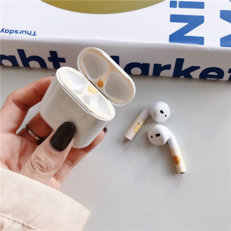 Симпатичные защитные наклейки на чехол для Airpods наклейка с защитой от пыли Apple Air