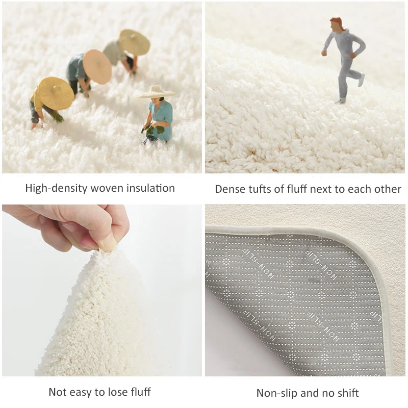 Шелковый Пушистый Ковер Bubble Kiss Современный домашний декор Длинные Плюшевые