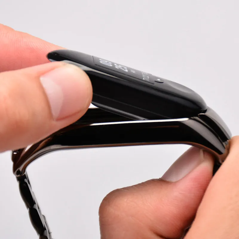 Ремешок из нержавеющей стали для xiaomi mi band 3 4, металлический ремешок для часов, умный Браслет mi band 3, сменные ремешки для часов mi 3