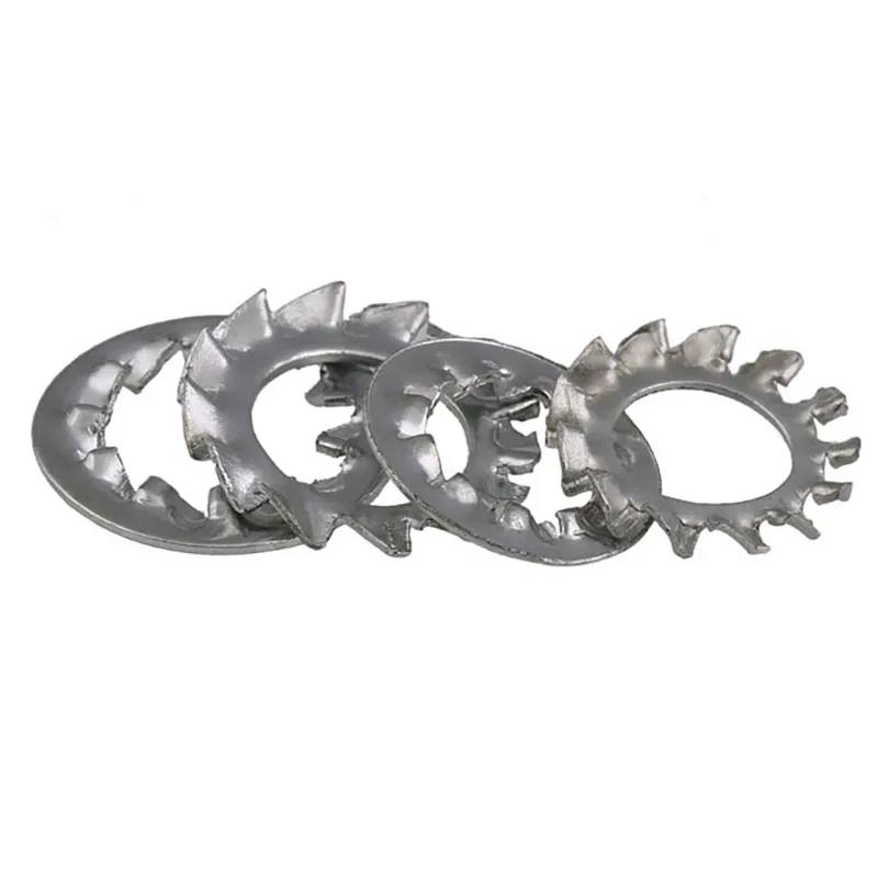 Шайба стопорная Star-Lock 20 мм. Serrated Washers 1/m32. Износостойкие накладки из металла. Шайба с внешними зубьями. Шайба стопорная зубьями