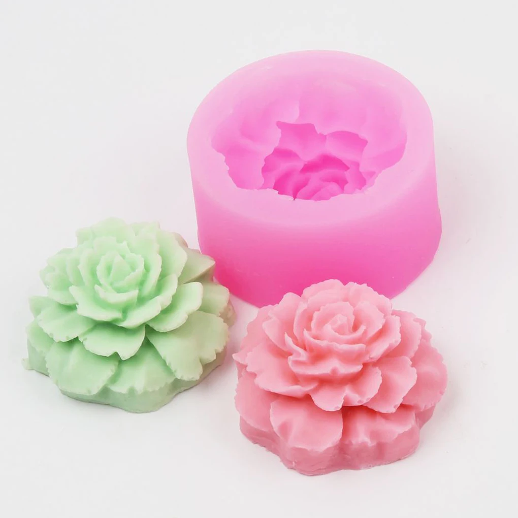 Силиконовые 3D формы в форме пиона для помадки цветы мыло ручной работы глина