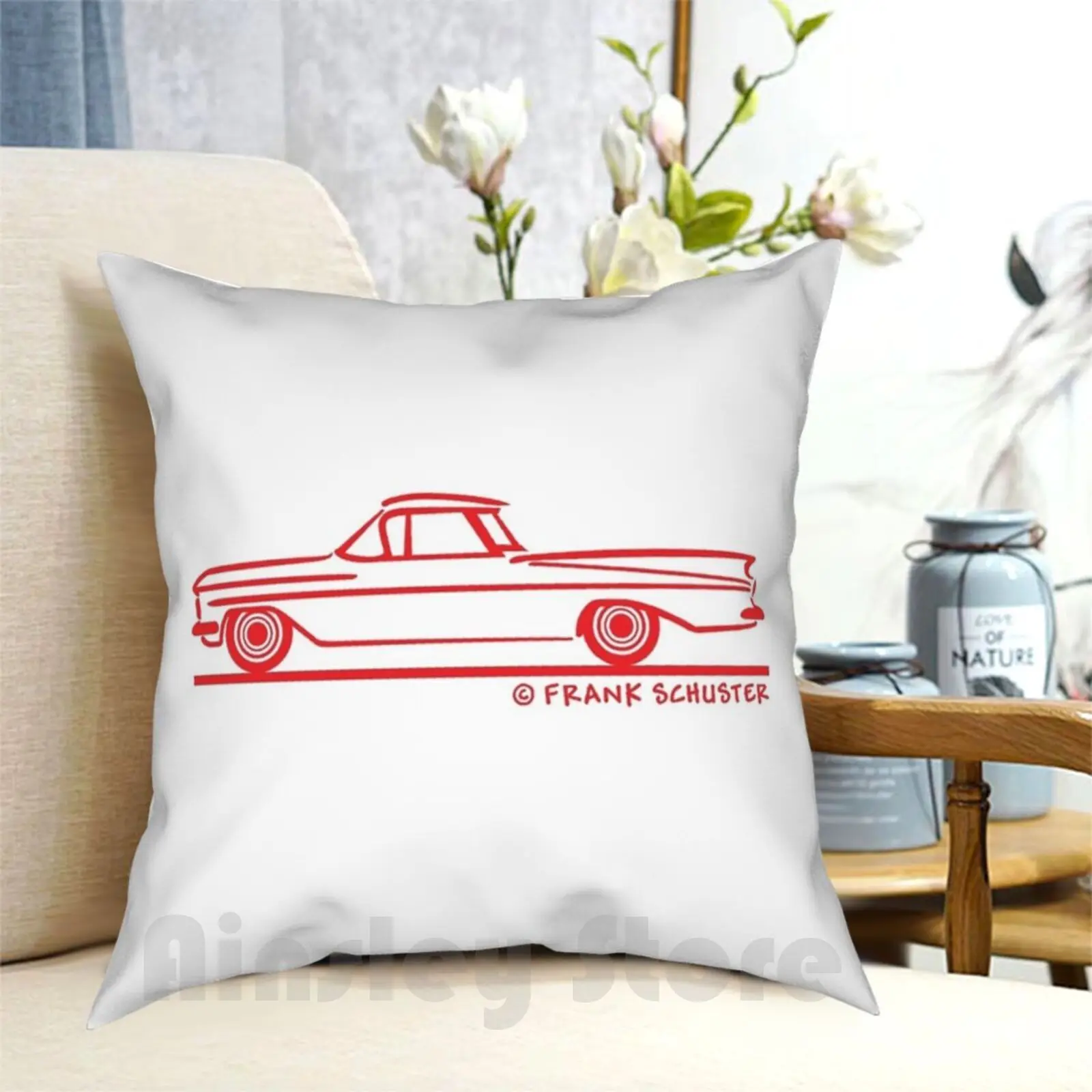 

1959 1960 Chevrolet El Camino Red Pillow Case Printed Home Soft Throw Pillow 59 60 1959 1960 Chevrolet El Camino Chevy