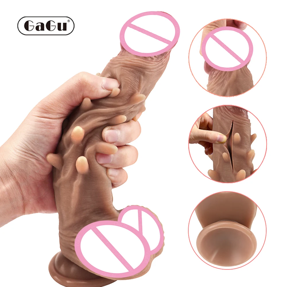 GaGu колючая Реалистичный Пенис дилдо с присоской огромный фаллоимитатор петух