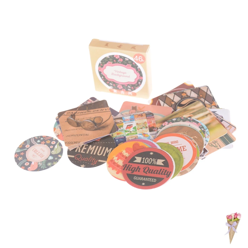 46 шт./кор. наклейки сделай сам винтажные Ретро наклейки-штампы Лондона Парижа