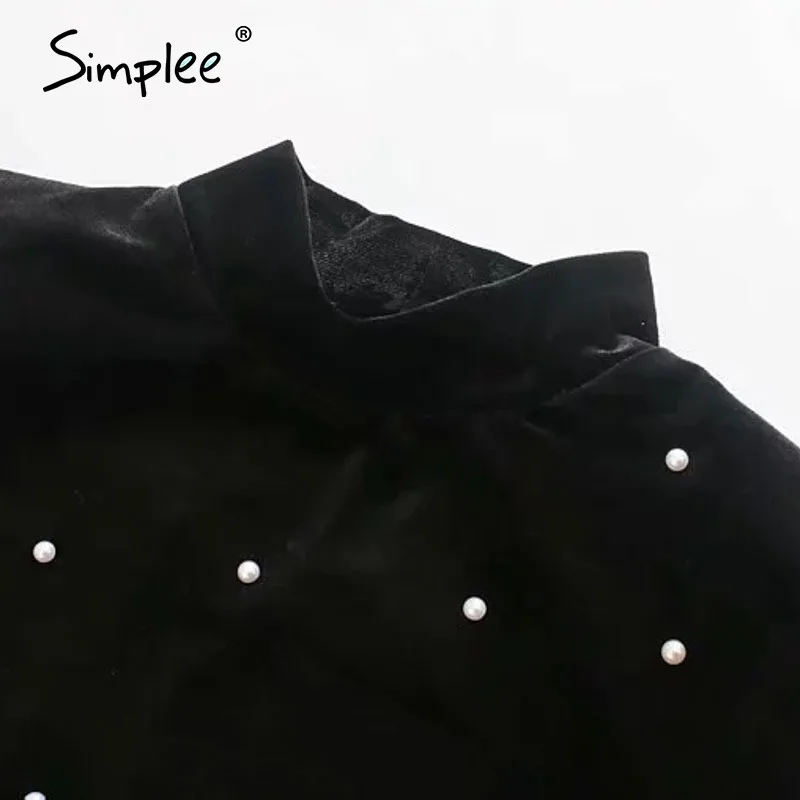 Simplee сексуальное жемчужное облегающее платье элегантное вечернее с высокой