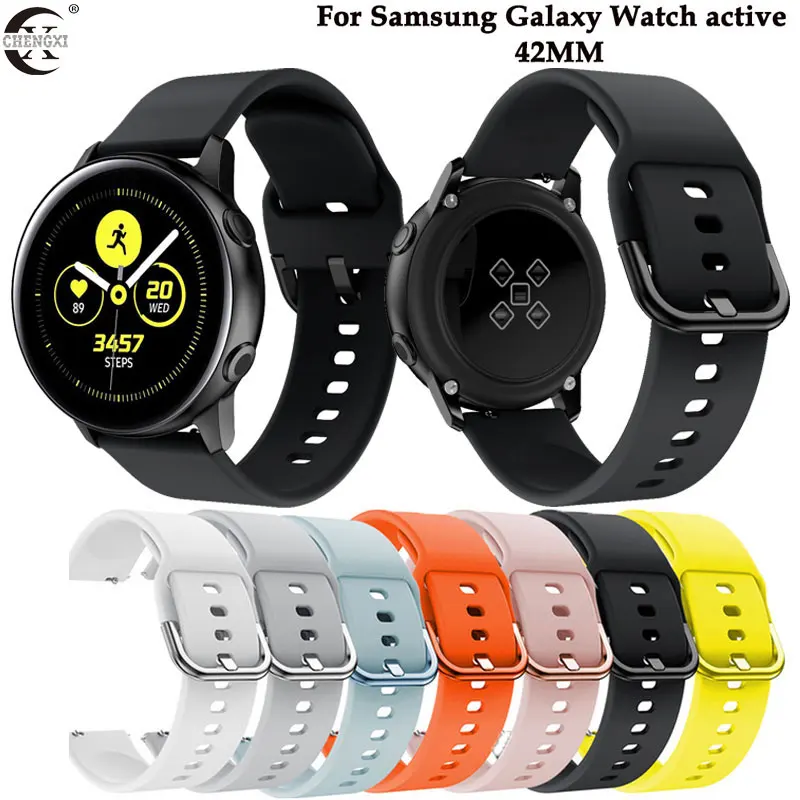 

Силиконовый спортивный ремешок для Galaxy Watch Active Smart Watch Srap для Samsung Galaxy Watch 42 мм 40 мм Gear S2 классический ремешок 20