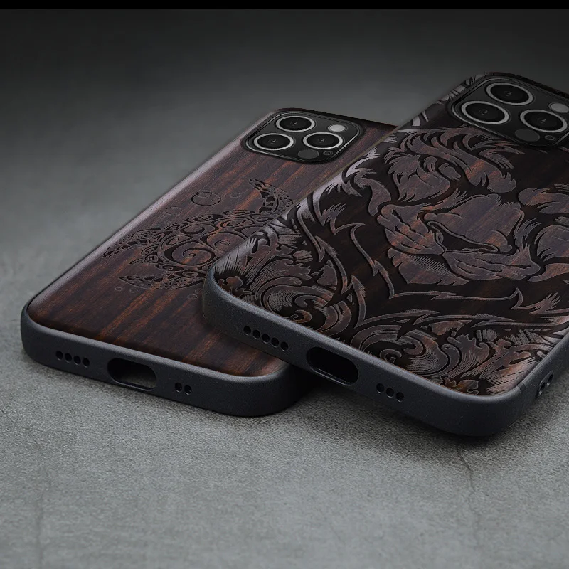 elewood for samsung s21 plus ultra wood cases iphone 13 11 12 pro mini se 2020 7 8 plus xr xs max wooden shell ebony phones hull free global shipping