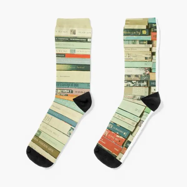 

Скругленные носки Bookworm, лучшие мужские черные до щиколотки, женские