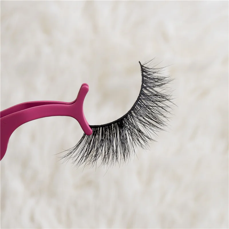 

Makeup Eyelashes 3D Mink Lashes Fluffy Soft Natural long Cross False Eyelashes with Pink glitter box