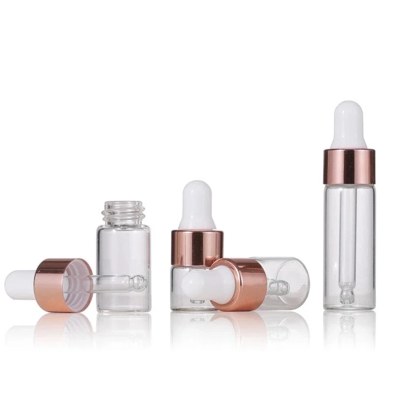 

1ml 2ml 3ml 5ml Clear Portable Aromatherapy Esstenial Oil Bottle With Eye Dropper Empty Mini Pipette Dropper Glass Vials