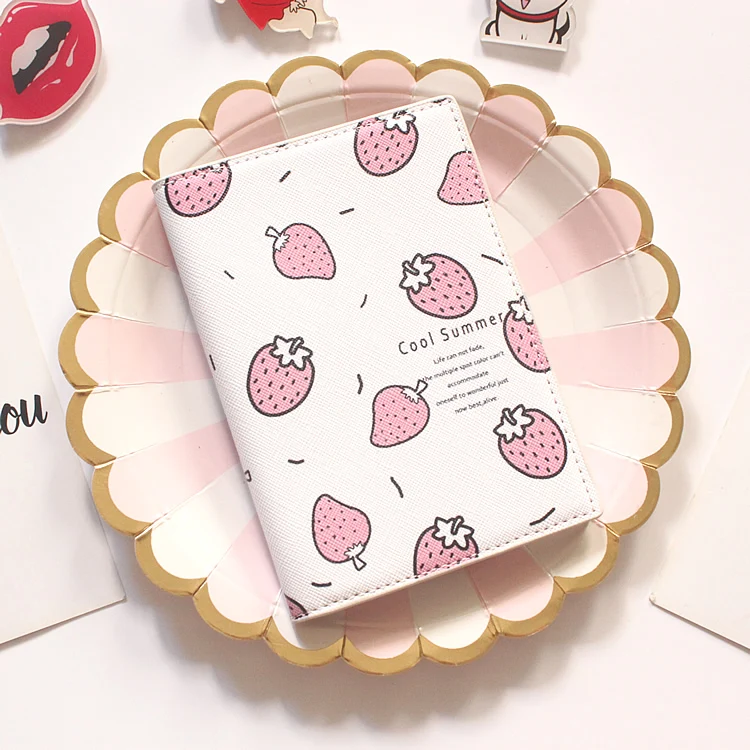 Новый фруктовый узор набор для паспорта простой мультяшный Держатель сумка