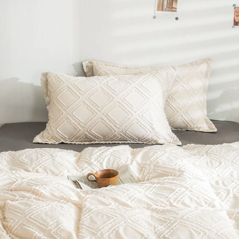 Комплект постельного белья в нордическом простом стиле пододеяльник наволочка