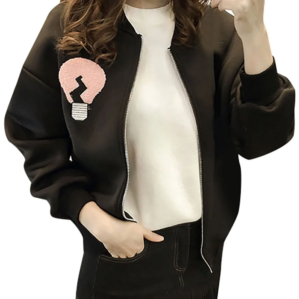 Женское повседневное Свободное пальто с буквенным принтом и карманами блузка