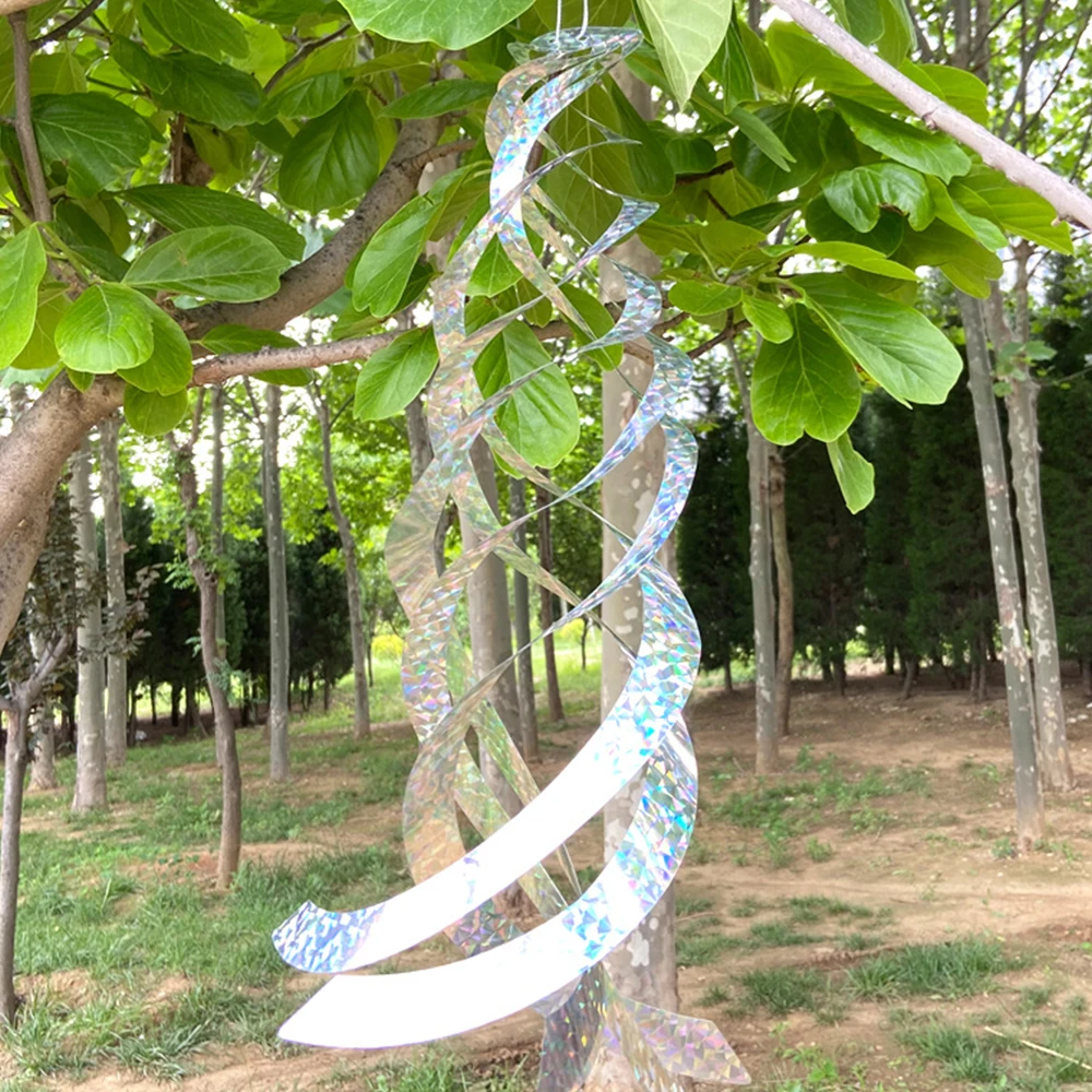 Спиральные отражатели из лавсара для птиц серебристый декоративный прибор