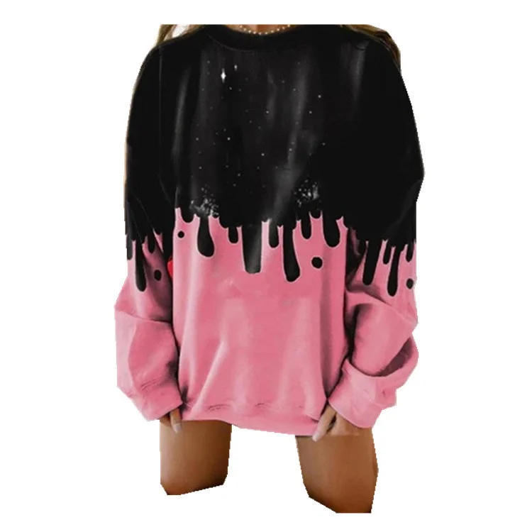 Новая женская спортивная рубашка модный Повседневный хлопковый пуловер