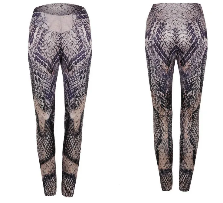 

Hot sale printed fitness leggings women's fashion and trousers snakeskin push high to keep slim women's leggings