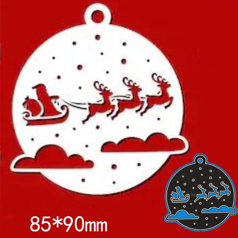 Metal Cutting Dies Scrapbooking Santa Claus is moving in the clouds Card Paper Craft Embossing Folder Template | Дом и сад