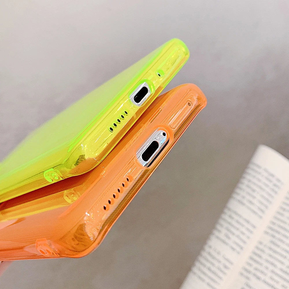 Флуоресцентный неоновый защитный чехол для телефона Huawei P20 P30 P40 Mate 20 Lite Pro NOVA 5 Honor 10