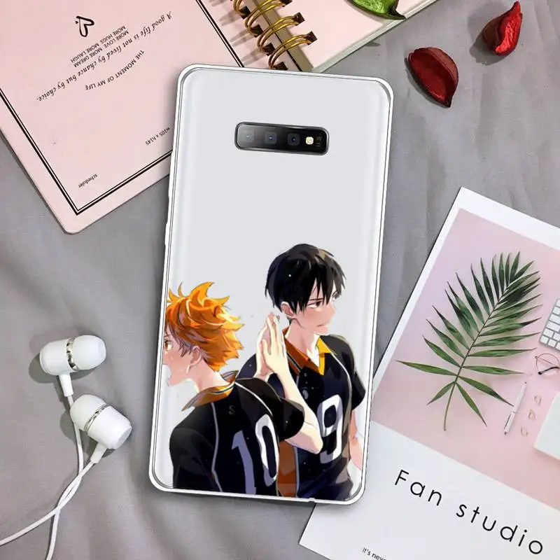 

Haikyuu Hinata attacks Anime Phone Case Transparent For Samsung Galaxy S A 5 7 8 9 2015 20 edge plus 10 e lite 2019