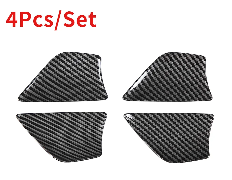 fiber 4pcs Внутренняя дверная чаша для Mercedes w213 amg Mercedes w205 amg/glc x253 coupe amg mercedes c class аксессуары w205 внутренняя отделка - Название цвета: fiber 4pcs