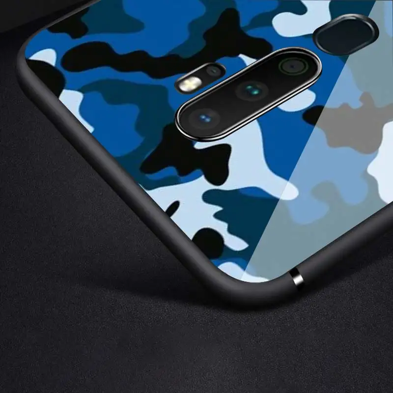 

Army camo Camouflage for OPPO Reno 2 Z 2Z 2F 3 4 Pro 5G F7 A5 A9 2020 Super Bright Black Phone Case Soft Cover Shell