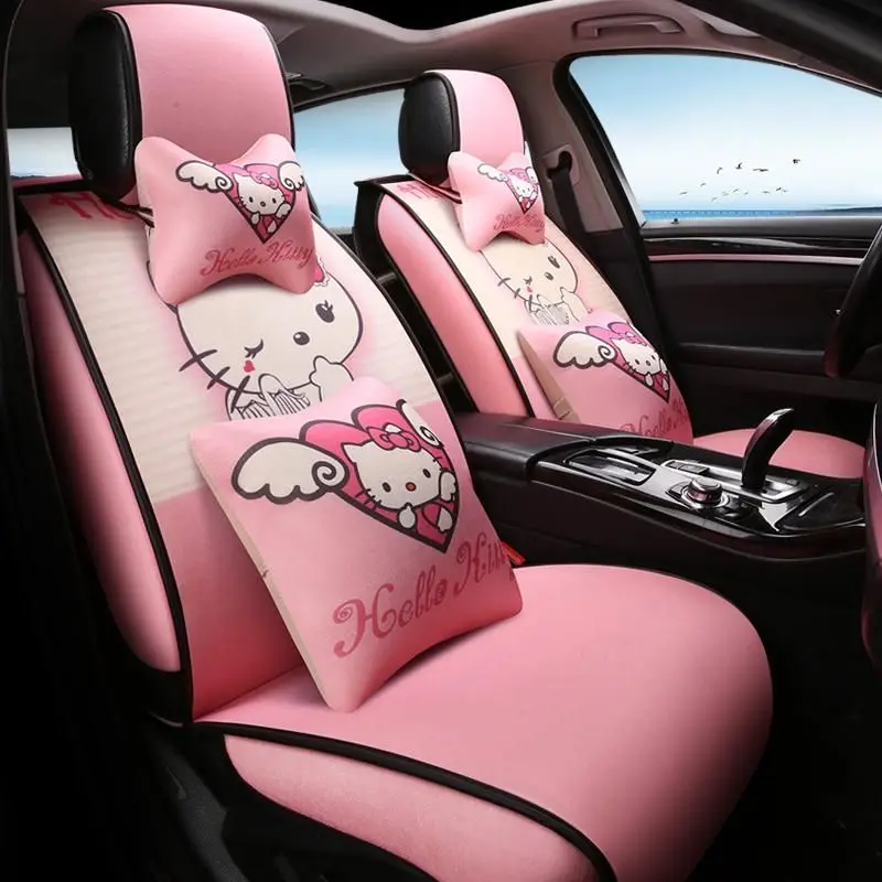 

TAKARA TOMY Woman Cute Cartoon Hello Kitty Seat Cover Four Seasons Universal Fully Surrounded Seat Cover