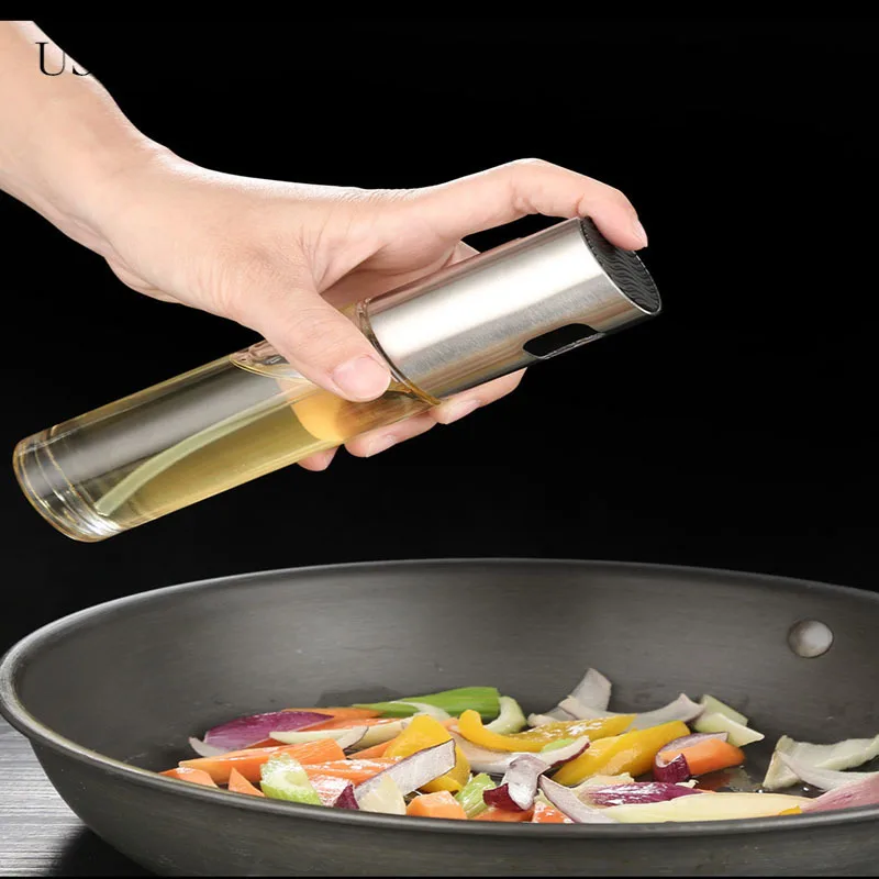 

Бутылка для масла USSC с распылителем для барбекю, стеклянная бутылка для приправ, Кухонное масло, уксус, соевый соус, бутылка для масла, припр...