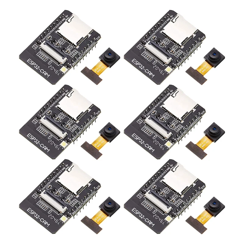 

6PCS ESP32 CAM Development Board 2.4Ghz Wifi + BT/BLE Module With OV2640 Camera Module